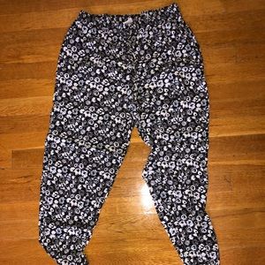 Floral printed joggers